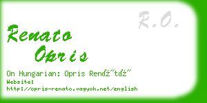 renato opris business card